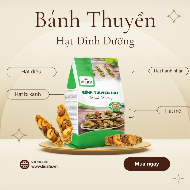 thành phần bánh thuyền hạt dinh dưỡng ăn kiêng