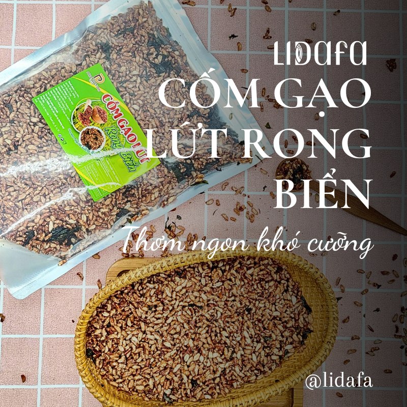 Giá trị dinh dưỡng trong cốm gạo lứt mix rong biển