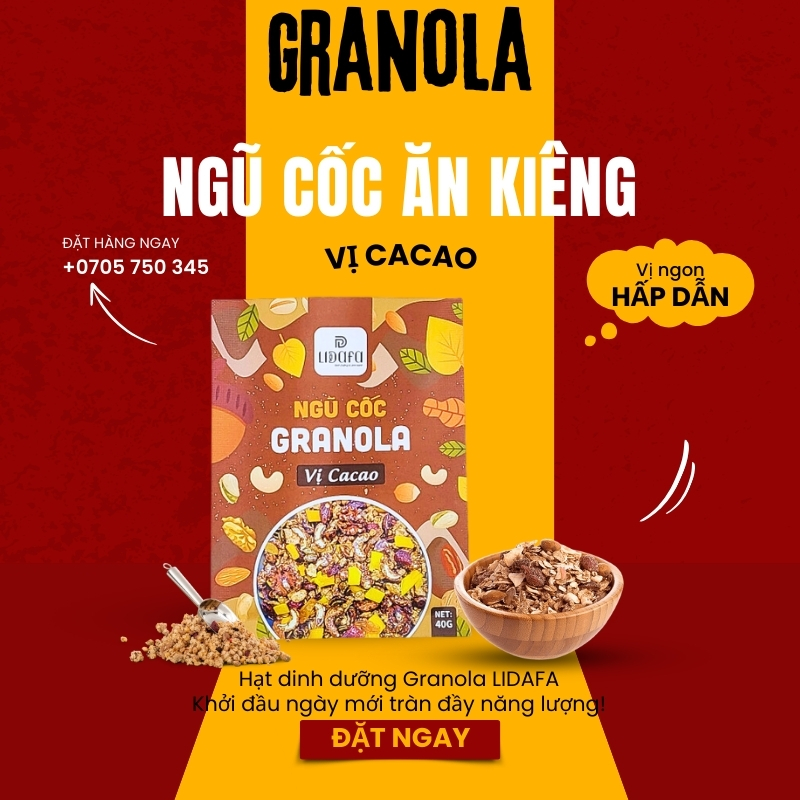 thành phần dinh dưỡng trong ngũ cốc granola yến mạch