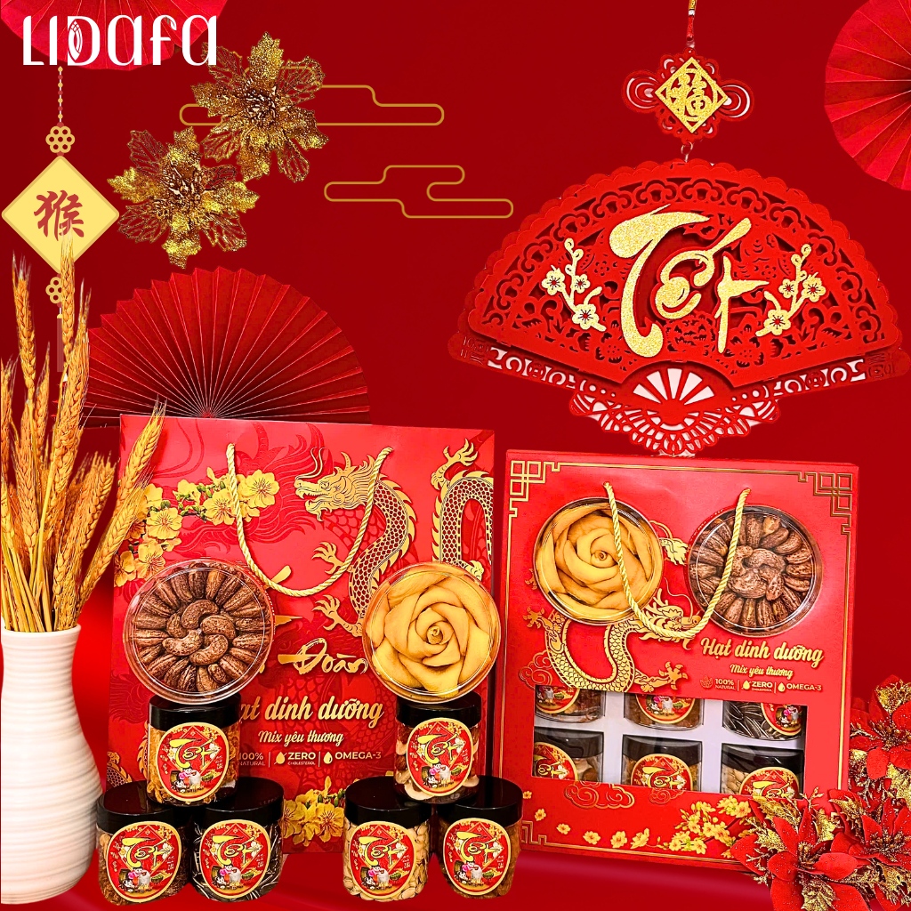set quà tết sức khỏe các loại hạt cao cấp