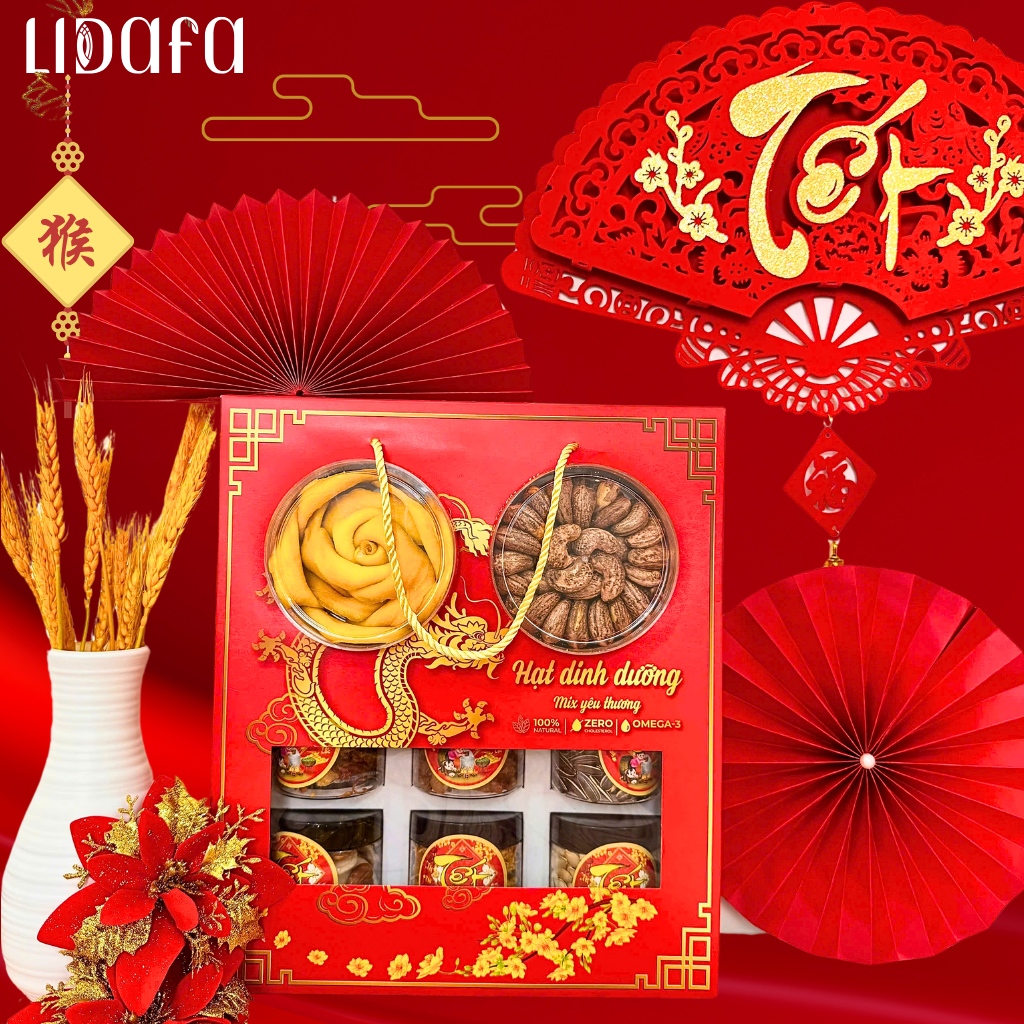 set quà tết các loại hạt dinh dưỡng lidafa