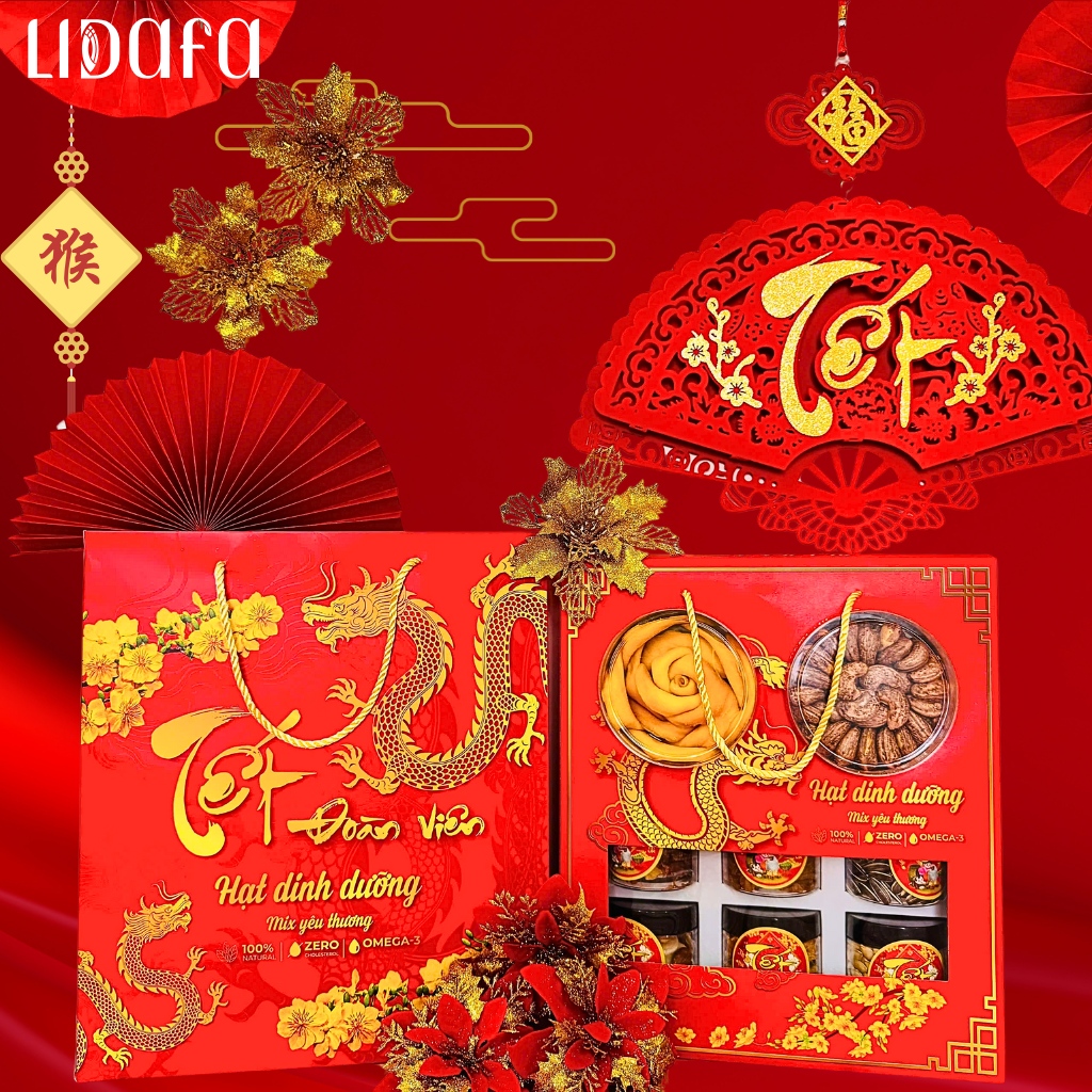 giỏ quà tết hạt dinh dưỡng cao cấp