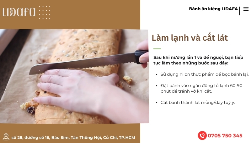Làm lạnh và cắt lát
