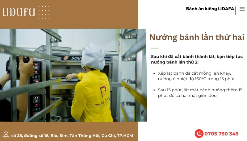 Nướng bánh lần thứ hai