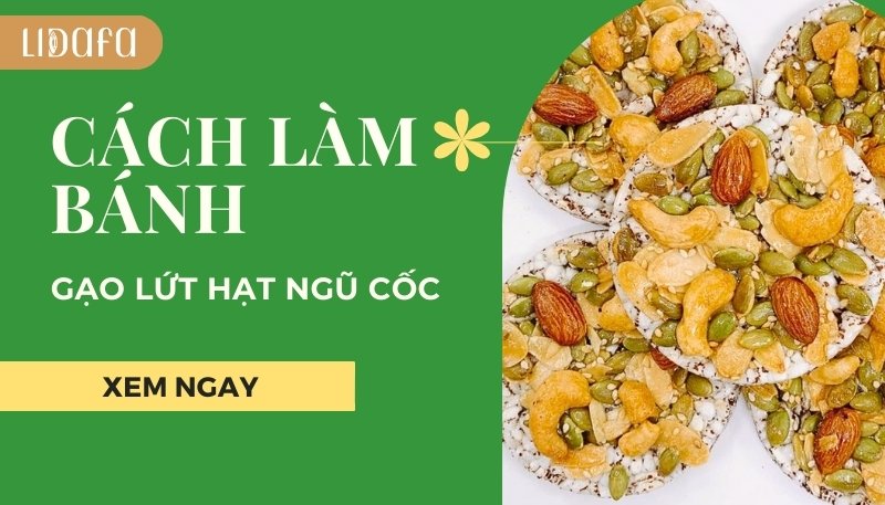 cách làm bánh gạo lứt hạt ngũ cốc tại nhà