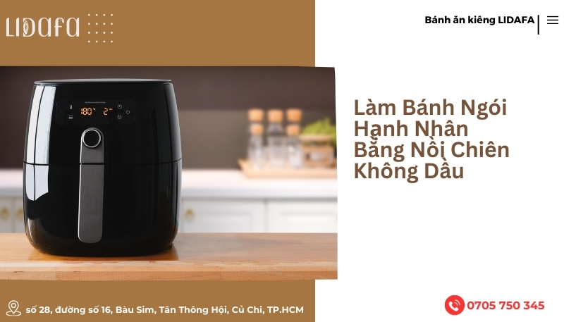 lam banh ngoi hanh nhan bang noi chien khong dau