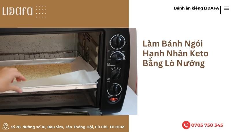 lam banh ngoi hanh nhan keto bang lo nuong