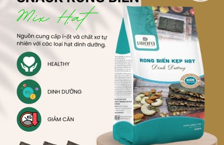 Snack rong biển ăn kiêng kẹp hạt