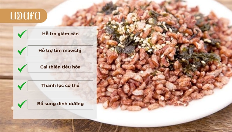 Tác dụng khi ăn gạo lứt sấy