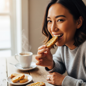 Ăn bánh biscotti