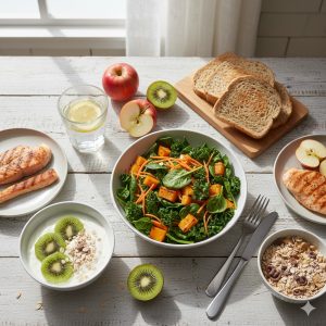 Chọn thực phẩm dễ tiêu, bổ sung vitamin và khoáng chất để hệ tiêu hóa khỏe mạnh.