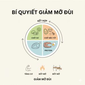 Bí quyết kết hợp protein, chất xơ và chất béo tốt để giảm mỡ đùi