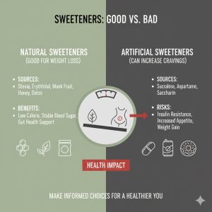 Chất tạo ngọt tự nhiên và nhân tạo ảnh hưởng cân nặng như thế nào