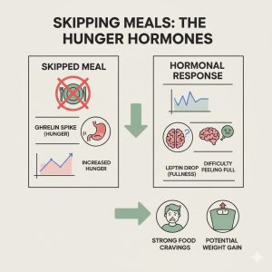 bỏ bữa gây rối loạn hormone đói no ghrelin leptin