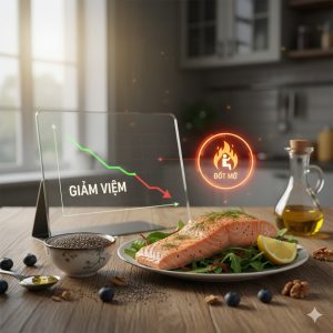 Omega-3 giảm viêm, giảm mỡ máu, hỗ trợ giảm cân khi ăn cùng bánh ăn kiêng