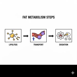 Các giai đoạn oxy hóa chất béo trong quá trình đốt mỡ khi ăn bánh ăn kiêng