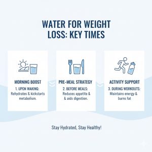 thời điểm uống nước giúp giảm cân hiệu quả trong ngày