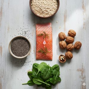 Danh sách thực phẩm giàu omega-3 hỗ trợ người ăn kiêng như cá hồi, hạt chia, yến mạch