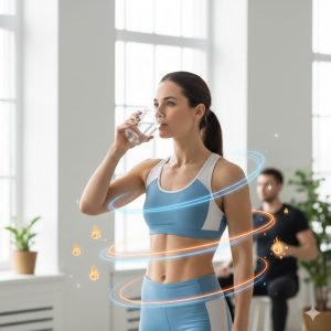 uống nước khi tập luyện giúp đốt mỡ và giảm cân hiệu quả