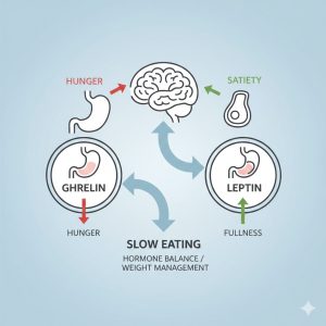 Ăn chậm giúp hormone leptin hoạt động hiệu quả