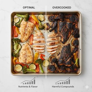 Nướng ở nhiệt độ cao ảnh hưởng đến dinh dưỡng thực phẩm như thế nào?