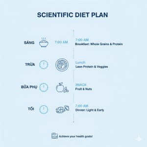 Lịch ăn uống lành mạnh trong ngày hỗ trợ giảm cân bền vững