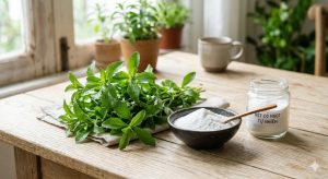 đường cỏ ngọt stevia tự nhiên từ lá cây