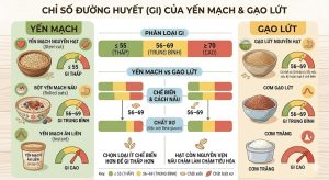 Chỉ số đường huyết của yến mạch và gạo lứt