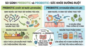 Sự khác nhau giữa prebiotic và probiotic trong hệ tiêu hóa