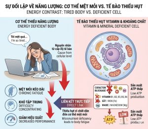 Thiếu vi chất gây mệt mỏi dù ăn uống đầy đủ