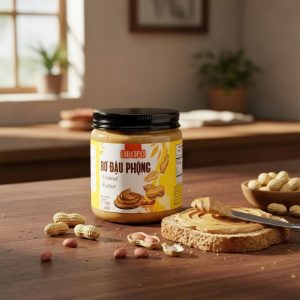 bơ đậu phộng + bánh mỳ nguyên cám