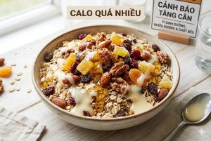 thêm quá nhiều topping ngọt vào muesli gây tăng cân