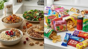 So sánh thực phẩm tự nhiên và thực phẩm chế biến công nghiệp